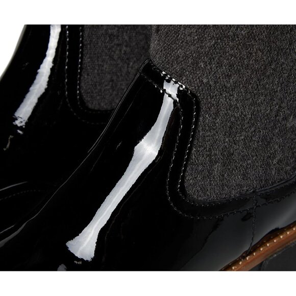 NWB$160 DOLCE VITA Patent Leather Saline H2O Waterproof Rain Booties Black 7WIDE - Picture 8 of 11